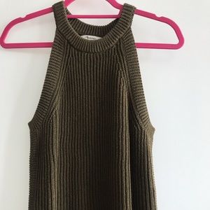 Madewell Olive Sleeveless Sweater